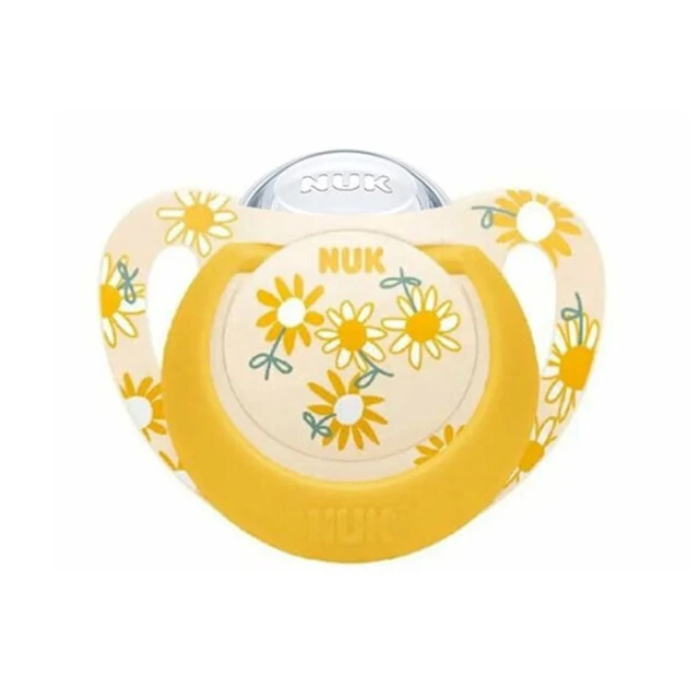 NUK - STAR Πιπίλα Latex 18-36m (κίτρινη με λουλούδια) 10.737.040